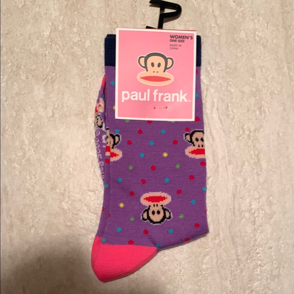 Paul Frank Purple Monkey Socks